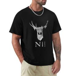 Men Cotton T-Shirt Knights of NI T-Shirt Ritter Der Monty Fun Kokosnuss Vom Die NI Sagen Nie Python Outfit Tee Shirt XXX-Large black von bambú