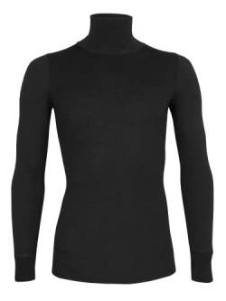 banora Rollkragenpullover mit Stehkragen mit 70% Schurwolle kbT und 30% Seide für Damen und Herren (Gr. L, Farbe: schwarz) von banora