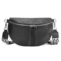 befen Kleine Umhängetasche aus echtem Leder, für Damen, Teenager, Mädchen, Reisen, 13-schwarz, Gürteltasche, Umhängetasche von befen