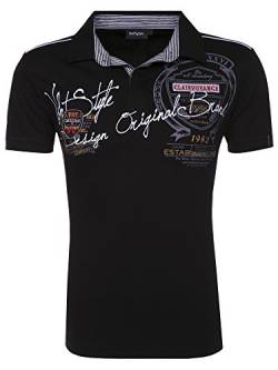 behype. Poloshirt Deciding T-Shirt 20-2687 Schwarz XL von behype.