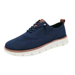 biJerou Wearbreeze-Schuhe für Herren, Ultra-bequeme Schuhe, Schuhe für Männer, Mesh-Sneakers für Herren, Business-Schuhe Arbeitskleidung Herren Schuhe (Blue, 39) von biJerou