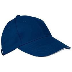 Baumwoll-Basecap 6 Panel heavy-brushed Cotton / Farbe: dunkelblau