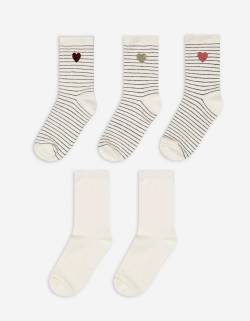 Kinder Socken - 5er-Pack, Takko, weiß 39-42