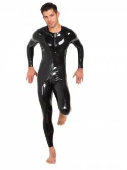 Latex Catsuit für Herren mit Crotchzip