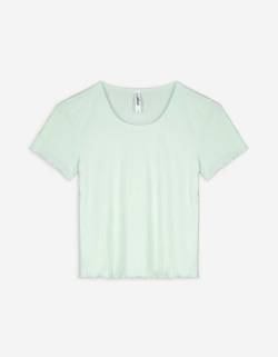 Damen T-Shirt - Muschelsaum, Takko, hellgrün S