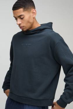 Kastiger Oversize Hoodie Mit Trichterkragen - Charcoal - M, Charcoal von boohoo