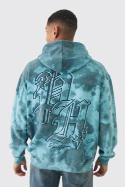 Oversize Hoodie Mit Bh-Print - Teal - L, Teal von boohoo