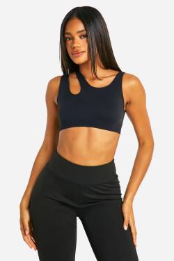 Sport-Bh Mit Doppelten Trägern - Black - M, Black von boohoo