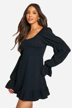 Strukturiertes Minikleid - Black - 34, Black von boohoo