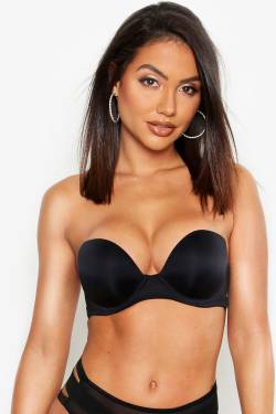 Trägerloser Super Push-Up Bh - Schwarz - 32B, Schwarz von boohoo