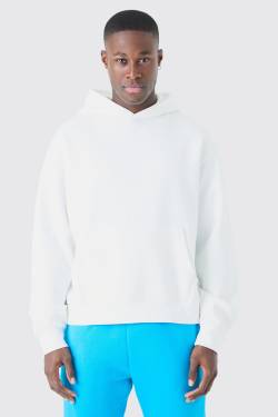 Mens Kastiger Oversize Hoodie - Weiß - S, Weiß von boohooman