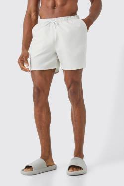 Mens Mittellange Badehose - Ecru - XS, Ecru von boohooman