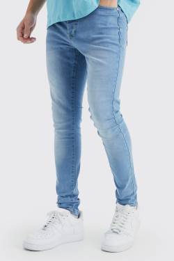 Mens Super Skinny Stretch Jeans - Blau - 36R, Blau von boohooman