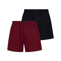 Bruno banani 2er Pack Boxershorts Loose Fit 22012691-4804 portweinrot schwarz Größe XL von bruno banani