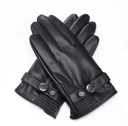 buddyboys Herren Boys Men Echte Schaffell Leder Handschuhe Winter Warm Outdoor hochwertig schwarz Gr. 9 (L) von buddyboys