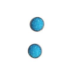 budiniao 12 mm Druzy Ohrstecker Runde Form Ohrringe Edelstahl Bunte Ohrtropfen Modischer Schmuck für Frauen Mädchen, Typ11, 11 von budiniao