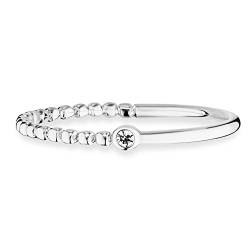 cai Damen Ring 925/- Sterling Silber rhodiniert Zirkonia weiß 135270173 von caÏ