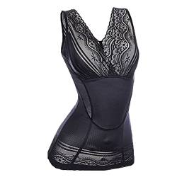 Shapewear Damen Bauchweg Unterhemd Miederbody Offener Schritt für Damen Figurformender Body Shaper Bauchweg ohne Bügel Nathlos unter Engen Body Shaper Shapewear Figurformender Body Shaper Formend Körp von callmo