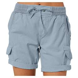 callmo Damen Shorts Elegant Freizeit Lässige Arbeitshose Outdoorhose Cargo Hosen Strandshorts Freizeithose Mit Taschen Luftig Bermuda Shorts Bermuda-Shorts Einfarbig Wandern High Waist Leicht Kurzhose von callmo