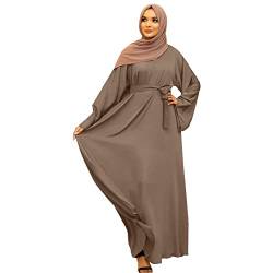 callmo Kleidung Damen,Gebetskleidung Abaya Damen Langarm Islamische Muslimische Kleid Arabisch Türkische Robe Ramadan Lang Gebetskleid Dubai Kleid von callmo