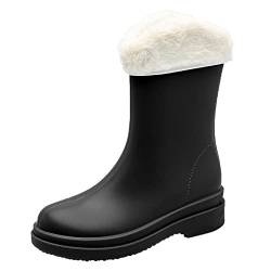 callmo Regenstiefel Damen Gefüttert Gummistiefel Damen Wasserdicht Flach Gummischuhe Atmungsaktiv Stiefeletten Schlupfstiefel Outdoor Gummistiefeletten Kurze Regenstiefeletten Frauen Regenstiefel von callmo