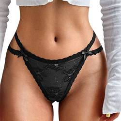 callmo Unterhose Frauen Schlüpfer Blume Slips Panties & Hipsters Atmungsaktiv Erotic Erotisch Unterwäsche Lace Sexy Dessous Tanga G String Lingerie Spitzen String Tanga Panty Damen für Sex mit Spitze von callmo