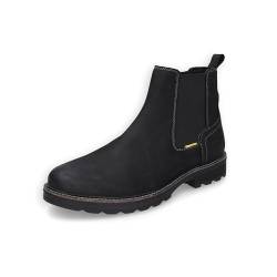 camel active Herren Chelsea Boot aus echtem Leder Schwarz menswear-42 von camel active