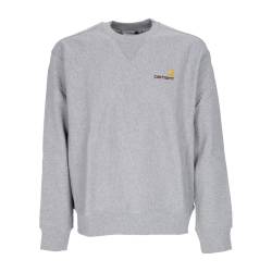 American Script Sweat Grey Heather Herren-Sweatshirt mit Rundhalsausschnitt von carhartt-wip