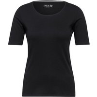 Cecil Kurzarmshirt - T-Shirt - Unifarbes Shirt -  Rundhalsausschnitt von cecil