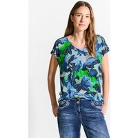 Cecil Print-Shirt mit Cut-Out und Allover-Print von cecil