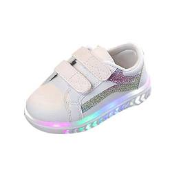 cfpqv Kinder Kind Baby Mädchen gestreifte Flache führte leuchtende Sport Sneaker-Schuhe Sportschuhe Baby Junge (Multicolor, 23.5 Toddler) von cfpqv