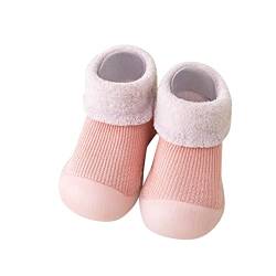 cfpqv Kleinkind Mädchen Socken Schuhe Kleinkind WarmThe Floor Socken Rutschfeste Prewalker Schuhe Sneaker Kinder 26 Junge (Pink, 21 Infant) von cfpqv