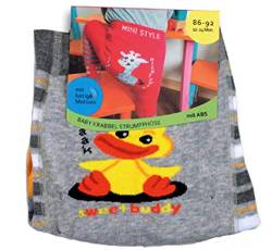 ch-home-design Baby-Krabbel-Strumpfhose ABS-Druck Für Babys Mädchen und Junger Strumpfhose ''1 Paar'' SO-60233 (Silber-Ente, 74-80) von ch-home-design