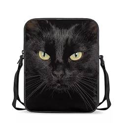 chaqlin Kuriertaschen für Jungen und Mädchen, Mini-Umhängetaschen, Kinder, Schulterhandtaschen, schwarze katze, Einheitsgröße, Kuriertasche von chaqlin