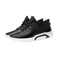 chhoioia Herren-Sommerschuhe, koreanische Version aus atmungsaktivem PU, bequeme Sneaker, trendig, Schnürschuhe, Freizeitschuhe, Boardschuhe, Herren-Sneaker, Hausschuhe, Größe 43, weiß, 6 UK 3X-Narrow von chhoioia