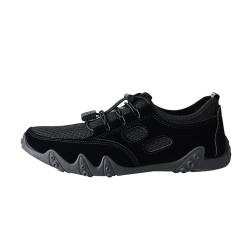 chhoioia Herren-Sportschuhe, britisch, groß, lässig, Wildleder, Außenhandel, Schnürschuhe, breite Sandalen, Schwarz , 5.5 UK 3X-Narrow von chhoioia