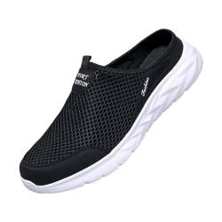 chhoioia Sommermode für Herren, Einzelfuß, Steigbügel-Sneaker, halbhohles Netzgewebe, bequeme Freizeitschuhe, Freizeitschuhe für Herren, dunkelgrau, 39 2/3 EU von chhoioia