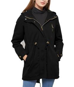 chiguomaoyi Damen Casual Leichtgewicht Militär Jacken Anorak Utility hohe Taille Drawstring Zip Up Hood Mantel von chiguomaoyi