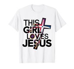 This Girl Loves Jesus Christian Cross Religious T-Shirt von christian shirt jesus believers spiritual artwork