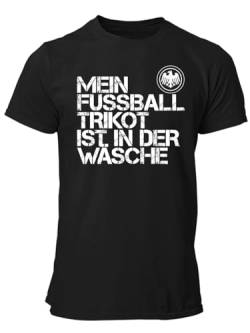 clothinx Herren T-Shirt EM Fussball Trikot ist in der Wäsche Männer Sport Spruch von clothinx