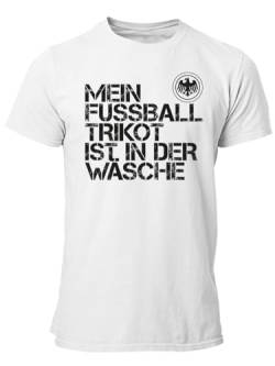 clothinx Herren T-Shirt EM Fussball Trikot ist in der Wäsche Männer Sport Spruch von clothinx