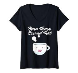 Damen Bean There Brewed That Kaffeetasse T-Shirt mit V-Ausschnitt von coffee gifts