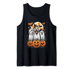 Lustiger Halloween-Geisterhund, Kürbis und süßer Geisterhund Tank Top von cool cute ghost dog, halloween outfit