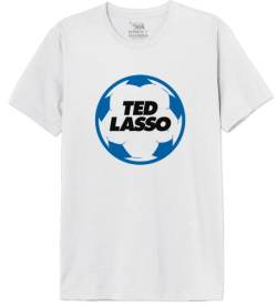 Ted Lasso « Football » METEDLASTS010 T-Shirt Herren, Weiß, Größe L von cotton division