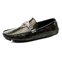 Herren Loafers Casual Slip On Schuhe Fahren Bootsschuhe Weich Mode Penny Loafer für Herren, gold, 42 2/3 EU von crazynekos