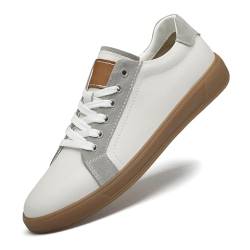 Herren-Sneaker, Leder-Sneaker, Retro-Stil, stilvoll, Business, Freizeitschuhe für Herren, weiß, 42 2/3 EU von crazynekos