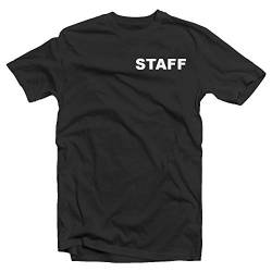 STAFF T-SHIRT Schwarz - Brust & Rücken bedruckt - Neu & OVP, T-Shirt Größe:XXXL von crazzy-shirt