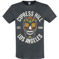 Cypress Hill T-Shirt - Amplified Collection - Floral Skull - S bis 3XL - für Männer - Größe M - charcoal  - Lizenziertes Merchandise! von cypress hill