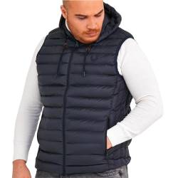 danger Übergröße Herren Weste, Wasserdicht, Winddicht,%100 Polyester, Atmungsaktiver Stoff, Leicht und Strapazierfähig Mantel Herren Winter, Waschbar, Große von 3X bis 7XL | 3XL - Navy blau von danger