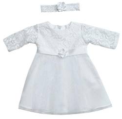 deine-Brautmode Kleid Babykleid Taufkleid Festkleid Mädchen Baby Taufe Spitze weiß, Romy 80 von deine-Brautmode